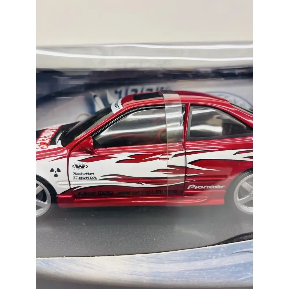 100% Hot Wheels 1:18 Custom Honda Civic SI Red Super Street Edition 27807 Sealed